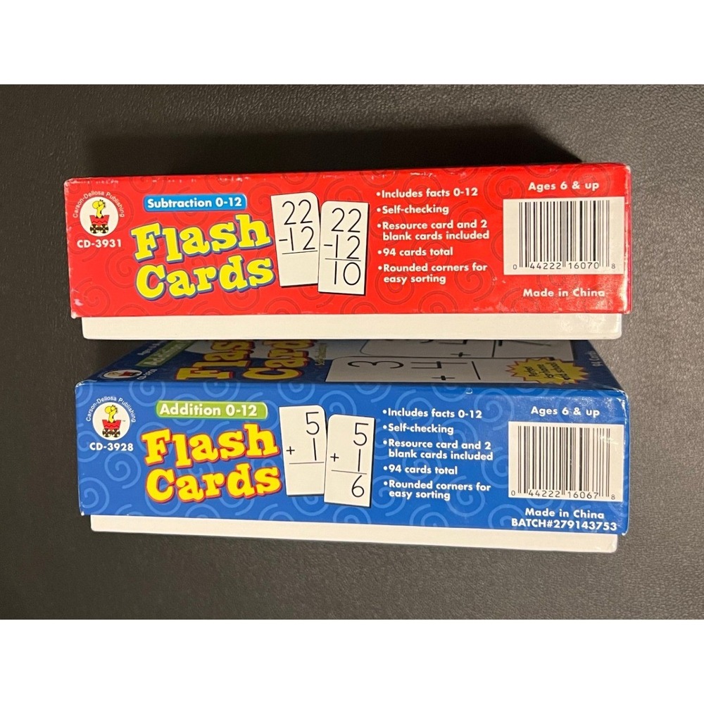 Flash Cards Kids OS Multi Excellent Math Addition Subtraction Set - Picture 2 of 8